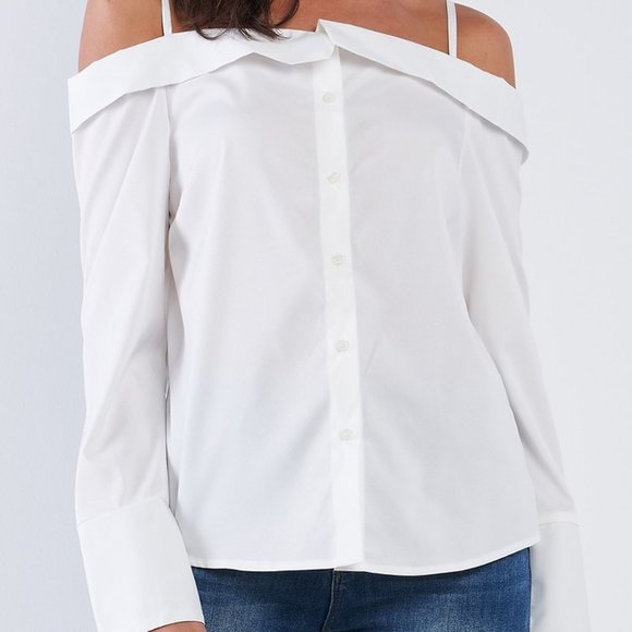 White, drop shoulder by Anzell - Picture 1 of 3